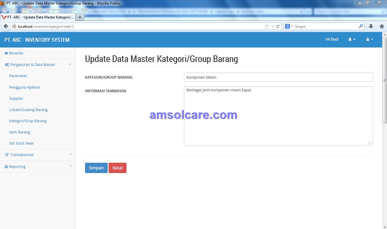 sistem informasi inventori perusahaan manufaktur sederhana