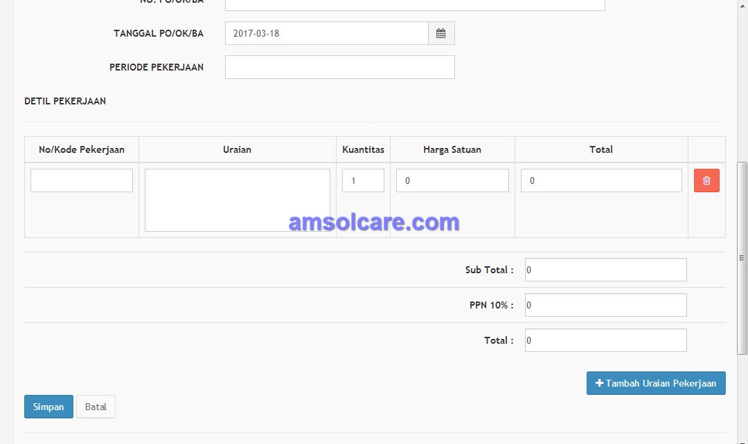 Software Sistem Informasi Invoice