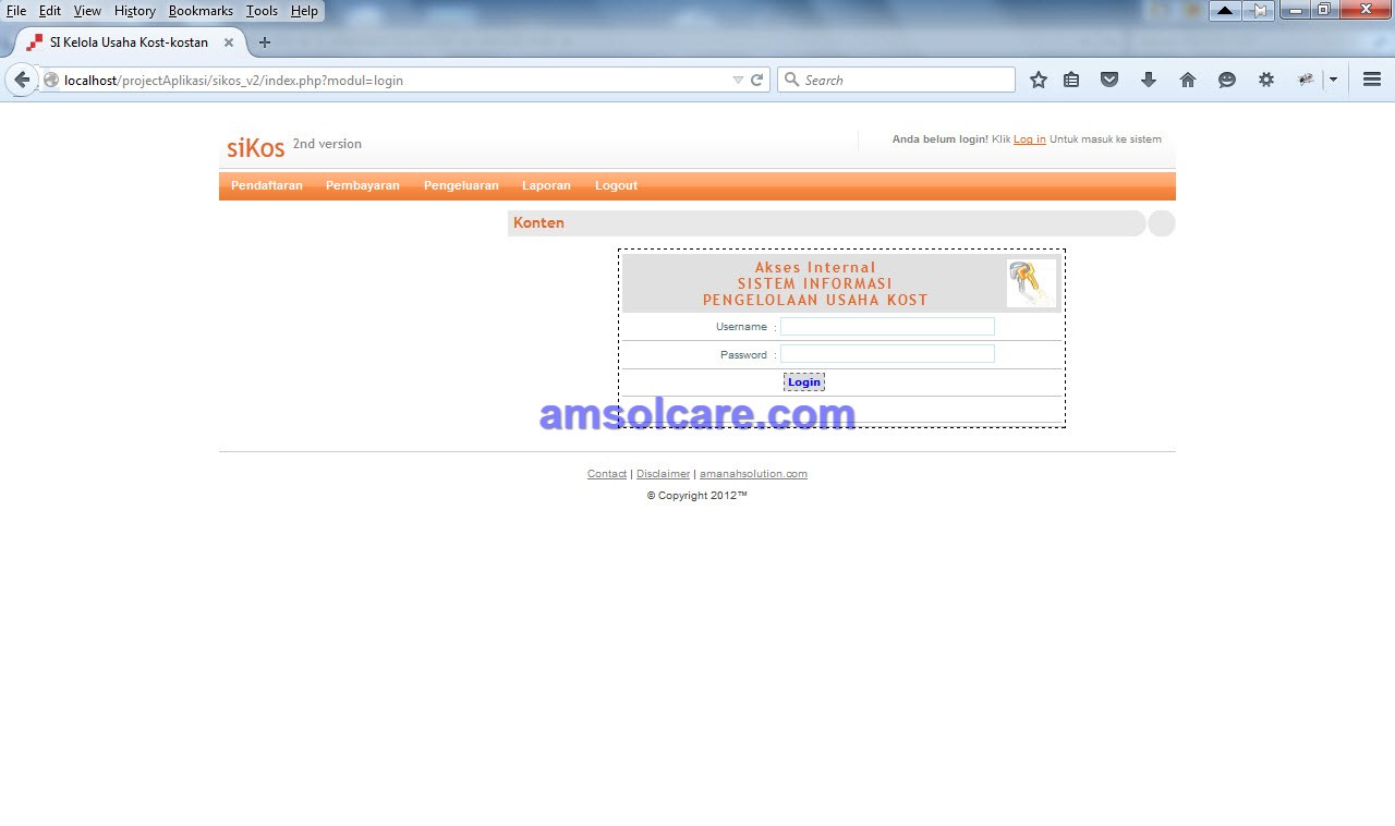 Sistem Informasi Kos-kosan/ Rent Room versi 1