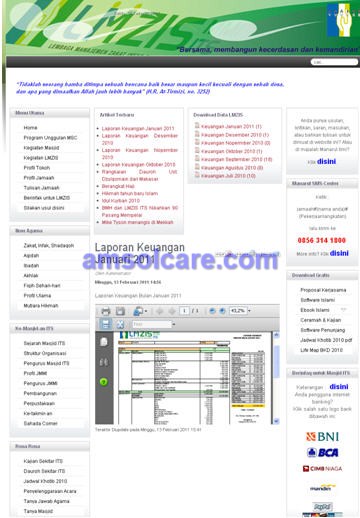 Website Lembaga Amil Zakat Manarul Ilmi ITS
